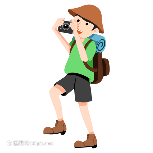 卡通陽光旅游人物 點亮旅途的歡樂使者